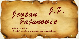 Jevtan Pajunović vizit kartica